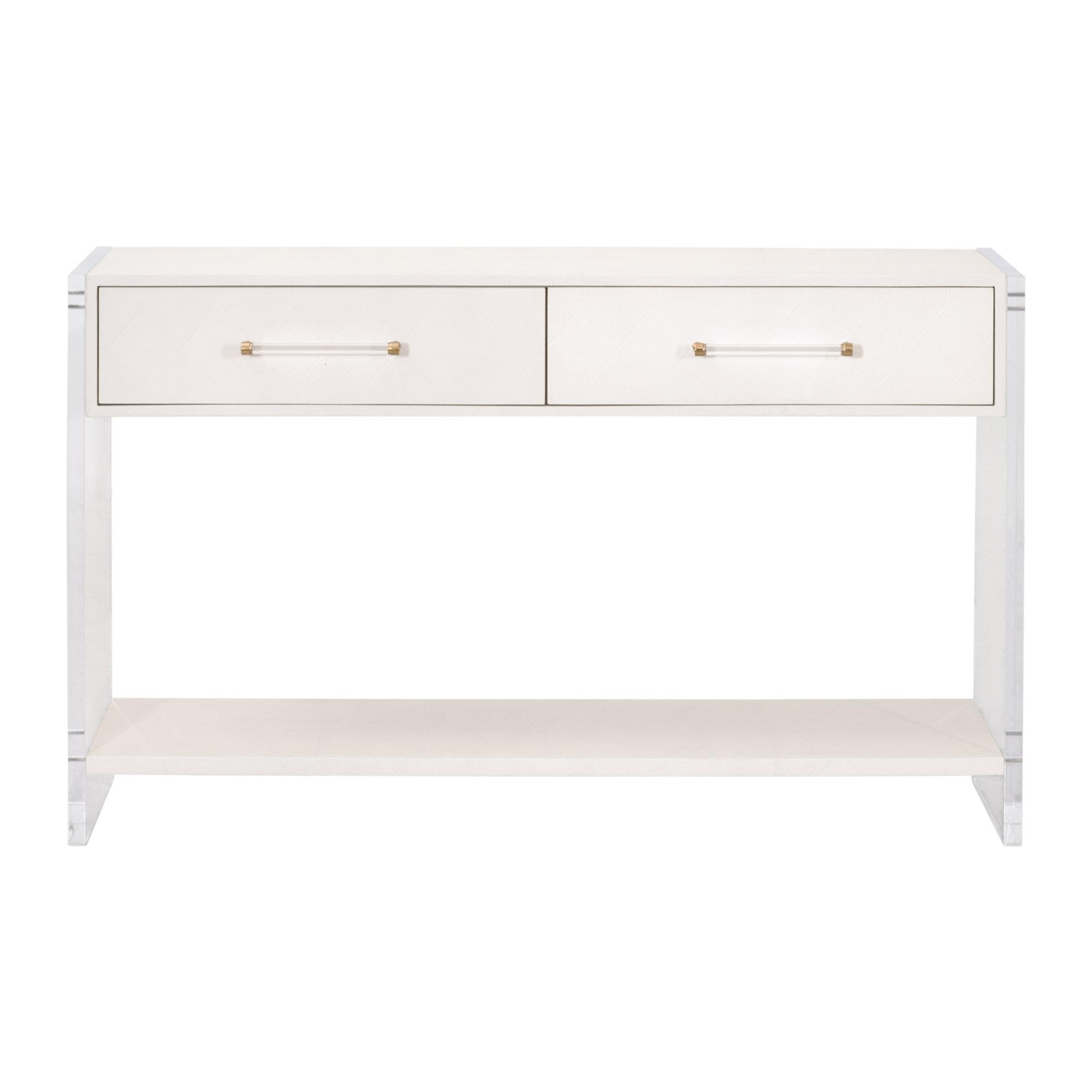 Shagreen console table discount with drawers